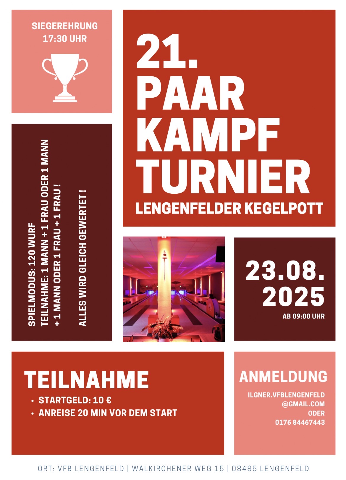 Paarkampf-Turnier des VfB Lengenfeld 1908 e.V. in Lengenfeld