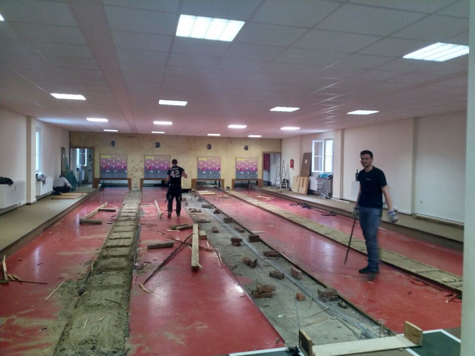 Umbauarbeiten an der Kegelbahn in Lengenfeld beim VfB Lengenfeld